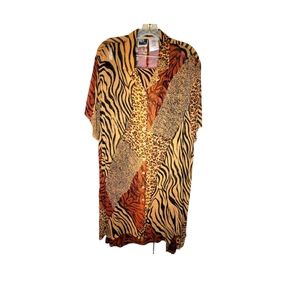 Phool Animal print sheer two piece set